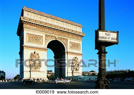 Stock Photo - France, Paris, The Arc of Triumph. Fotosearch