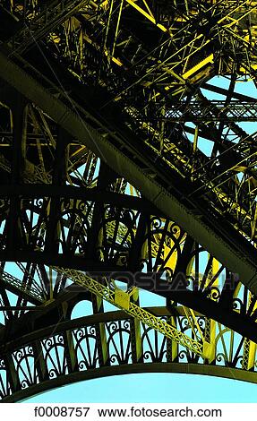 Stock Photo - France, Paris, The Eiffel Tower, detail. Fotosearch