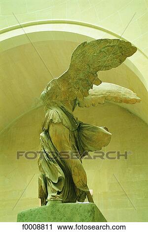 Stock Image - France, Paris, The Louvre, Samothrace Victory. Fotosearch