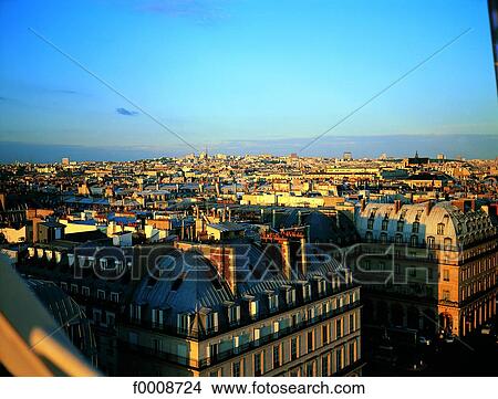 France, Paris, View over the roofs View Large Photo Image Picture - France, Paris, View over the roofs. Fotosearch