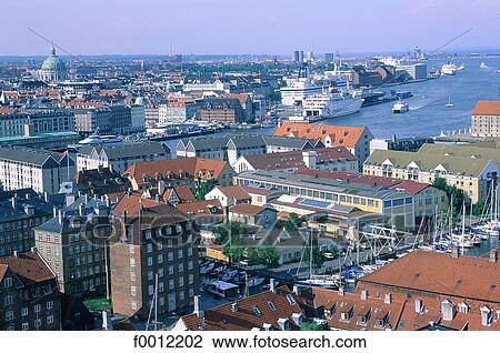 Stock Image - Denmark, Copenhagen, the harbour. Fotosearch