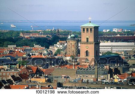 Stock Photo - Denmark, Copenhagen, the Round tower. Fotosearch