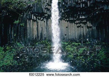 Iceland, Skaftafell national park, Svartifoss waterfall View Large Photo Image Stock Photography - Iceland, Skaftafell national park, Svartifoss waterfall. Fotosearch