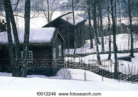 Stock Photograph - Norway, Lillehammer, Maihaugen open air museum. Fotosearch