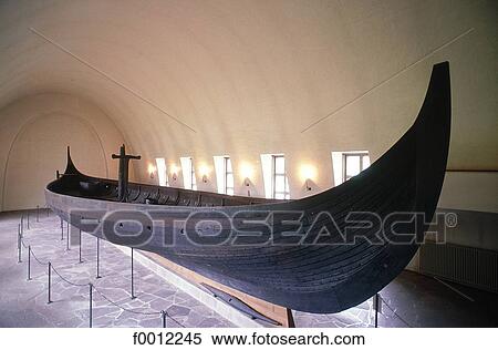 Stock Photography - Norway, Oslo, Viking boats museum, the Gokstad. Fotosearch