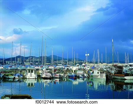 Picture - Corsica, Ajaccio harbour. Fotosearch