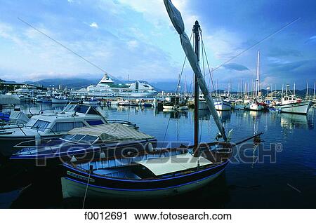Stock Image - Corsica, Ajaccio, harbour. Fotosearch