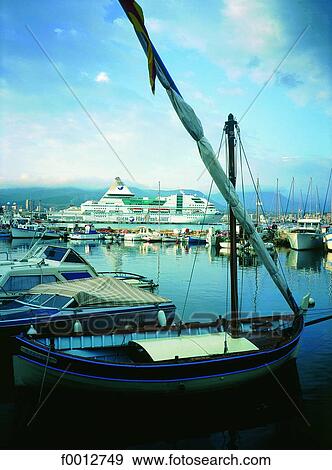Stock Photo - Corsica, Ajaccio, harbour. Fotosearch
