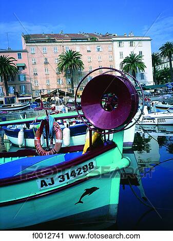 Corsica, Ajaccio, old harbour, fishing boats View Large Photo Image Stock Image - Corsica, Ajaccio, old harbour, fishing boats. Fotosearch