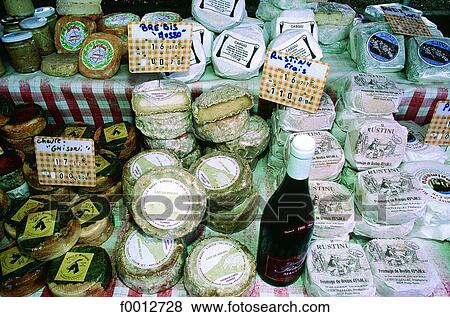 Stock Photo - Corsica, Bastia, traditional Corsican cheese stand. Fotosearch