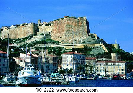 Corsica, Bonifacio, harbour and Citadel View Large Photo Image Stock Image - Corsica, Bonifacio, harbour and Citadel. Fotosearch