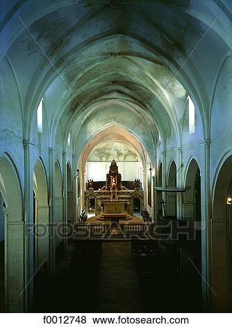 Corsica, Bonifacio, the cathedral nave View Large Photo Image Stock Photo - Corsica, Bonifacio, the cathedral nave. Fotosearch