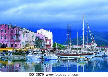 Stock Photo - Corsica, Cap Corse, marina and seafront. Fotosearch