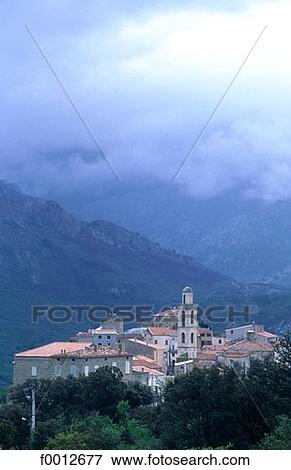 Corsica, Montemaggiore village View Large Photo Image Stock Photo - Corsica, Montemaggiore village. Fotosearch