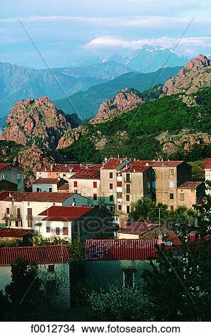 Corsica, the Calanche and Piana village View Large Photo Image Picture - Corsica, the Calanche and Piana village. Fotosearch