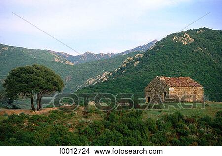 Corsica, traditional stone house near Piana View Large Photo Image Picture - Corsica, traditional stone house near Piana. Fotosearch