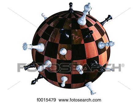 Stock Photo - Chess globe. Fotosearch