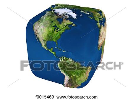 Cube-shaped globe View Large Photo Image Stock Photo - Cube-shaped globe. Fotosearch