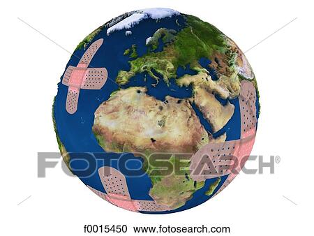 Globe: band-aid View Large Photo Image Stock Image - Globe: band-aid. Fotosearch