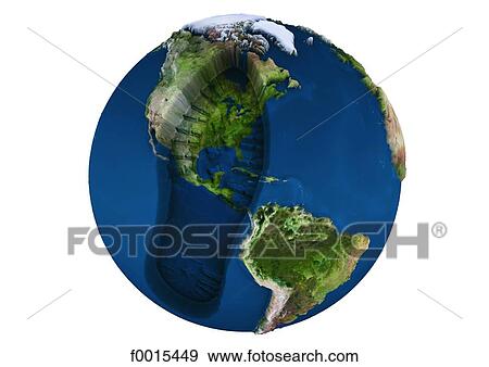 Globe: footstep on the Americas View Large Photo Image Stock Photo - Globe: footstep on the Americas. Fotosearch