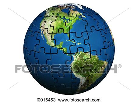 Globe: jigshaw View Large Photo Image Stock Image - Globe: jigshaw. Fotosearch
