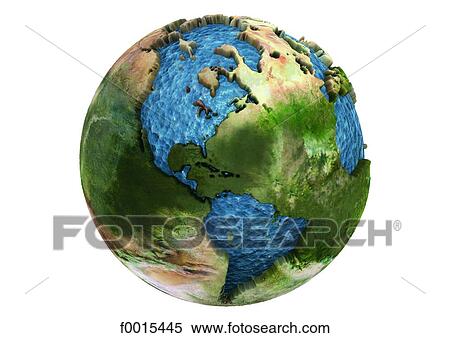 Stock Photography - Globe: land and water. Fotosearch