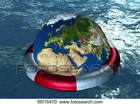 Globe with a life-buoy View Large Photo Image Stock Image - Globe with a life-buoy. Fotosearch