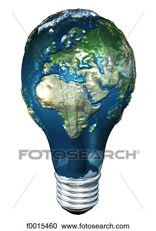 Light bulb-shaped globe View Large Photo Image Stock Image - Light bulb-shaped globe. Fotosearch