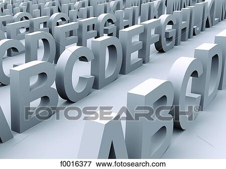 Stock Photo - Typography: 3D alphabet. Fotosearch