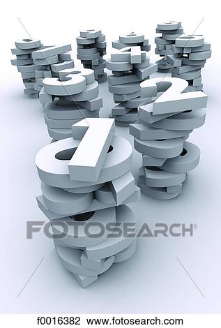 Typography: 3D numerals View Large Photo Image Stock Image - Typography: 3D numerals. Fotosearch