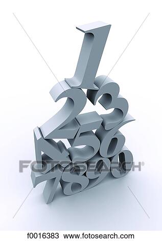 Typography: 3D numerals View Large Photo Image Stock Image - Typography: 3D numerals. Fotosearch