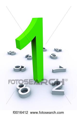 Stock Image - Typography: 3D numerals. Fotosearch