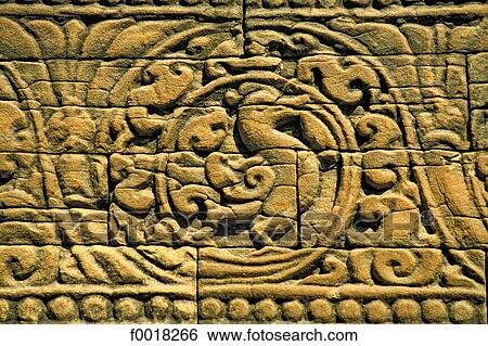 Stock Photograph - Myanmar, Bagan, carving. Fotosearch