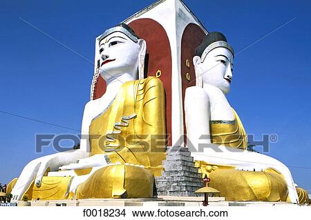 Myanmar, Bago, 4 bouddhas of Kyaik Pun View Large Photo Image Picture - Myanmar, Bago, 4 bouddhas of Kyaik Pun. Fotosearch