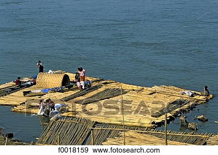 Myanmar, Mandalay, Irrawaddy river banks View Large Photo Image Stock Photo - Myanmar, Mandalay, Irrawaddy river banks. Fotosearch