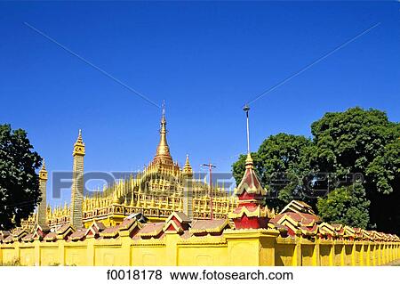 Myanmar, Monywa, Thanboddhay View Large Photo Image Stock Photo - Myanmar, Monywa, Thanboddhay. Fotosearch