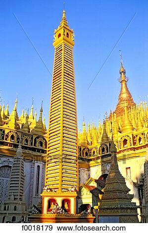 Myanmar, Monywa, Thanboddhay View Large Photo Image Stock Photo - Myanmar, Monywa, Thanboddhay. Fotosearch