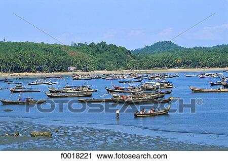 Stock Image - Myanmar, Rakhine state, near Ngapali. Fotosearch