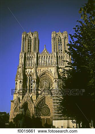 France, Champagne region, Reims, Gothic style cathedral View Large Photo Image Stock Image - France, Champagne region, Reims, Gothic style cathedral. Fotosearch