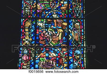France, Champagne region, Reims, cathedral stained glass featuring the vintage View Large Photo Image Stock Photograph - France, Champagne region, Reims, cathedral stained glass featuring the vintage. Fotosearch
