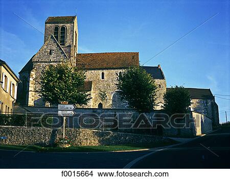 Picture - France, Champagne region, Roman church on the champagne road. Fotosearch