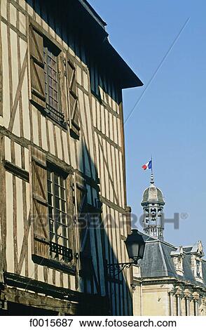 France, Champagne region, Troyes, medieval houses View Large Photo Image Stock Photo - France, Champagne region, Troyes, medieval houses. Fotosearch