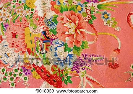 Stock Photo - Japan, Tokyo, antique kimono design. Fotosearch