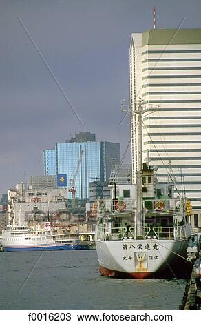 Japan, Tokyo, fishing harbour View Large Photo Image Stock Image - Japan, Tokyo, fishing harbour. Fotosearch