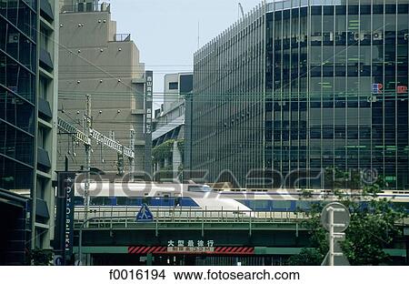 Japan, Tokyo, high speed train Shinkanzen View Large Photo Image Picture - Japan, Tokyo, high speed train Shinkanzen. Fotosearch