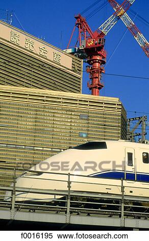 Stock Photography - Japan, Tokyo, high speed train Shinkanzen. Fotosearch