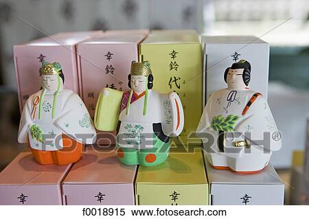 Japan, Tokyo, lucky charms for sale View Large Photo Image Stock Photography - Japan, Tokyo, lucky charms for sale. Fotosearch