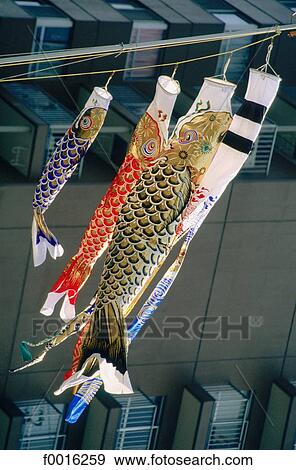 Stock Photo - Japan, Tokyo, Shinjuku, kites. Fotosearch