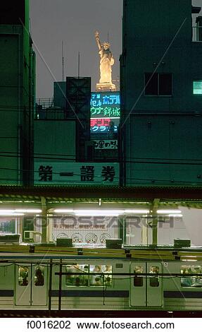 Japan, Tokyo, subway station and statue of Liberty View Large Photo Image Stock Image - Japan, Tokyo, subway station and statue of Liberty. Fotosearch