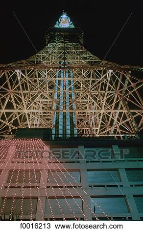 Japan, Tokyo, Tokyo tower View Large Photo Image Stock Image - Japan, Tokyo, Tokyo tower. Fotosearch